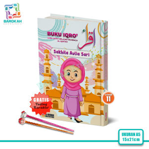 Iqro Ngaji Anak Karakter 1 Sampai 6 Custom Nama dan Foto Sendiri Isi Iqro Warna Warni Milenial