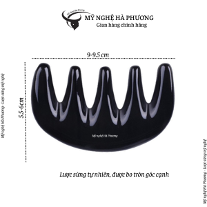 Lược Sừng răng thưa massage đầu giúp lưu thông máu (size: L-20cm)