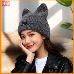 🔥🔥🔥ranghe Mèo Tai Beanies skullies Phụ nữ mùa đông ấm áp sang trọng phim hoạt hình nhiệt Cap Hàn Quốc Cô Gái Ngoài trời tuyết Áo Thun mũ