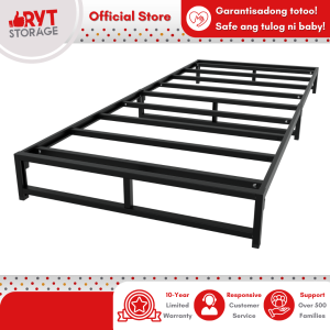 RYTStorage Japanese DIY Bed Frame Single Semi Double Full Double Queen King Size Low Bed Frame Metal Bedframe