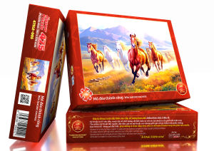 Tranh ghép hình trong vài phút - Tranh xếp hình cao cấp tia sáng - Tranh ghép hình 475 mảnh -005- Mã đáo thành công