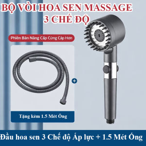 Bộ vòi hoa sen tăng áp 3 chế độ kèm đầu massage thông minh màu sắc sang trọng