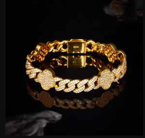 Hiphop Moissanite Cuban Bracelet Full Diamond with GRA 925 Sterling Silver Fine Jewelry Party Flower Leaf Bracelet for Men Women