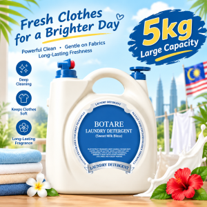 【5kg+100g】Botare Large Bucket Dual-Head Laundry Detergent universal Long-lasting fragrance for infants and adults Suitable for large family packs