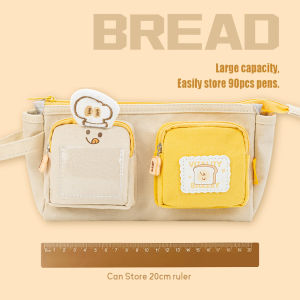 กระเป๋าดินสอผ้าแคนวาส ลายการ์ตูนหมี ใหญ่จุเยอะ ทนทาน สีไม่เลอะง่าย สำหรับนักเรียน