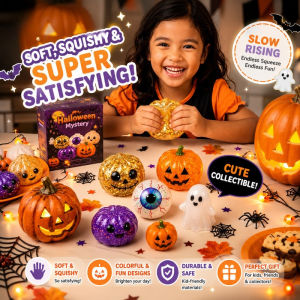 Slow‑Rising Glitter Dumpling Squishy Toy Soft Sticky Halloween Fidget Squeeze Stress Relief Gift