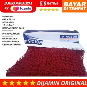 FLASHALE !! Jaring Bulutangkis Victor Import  - Net Victor Import - Net Badminton Victor Bagus - Net Victor jaring badminton - Net Murah - Jaring Bulu Tangkis Victor impor - Net Lapangan - Net Bulutangkis
