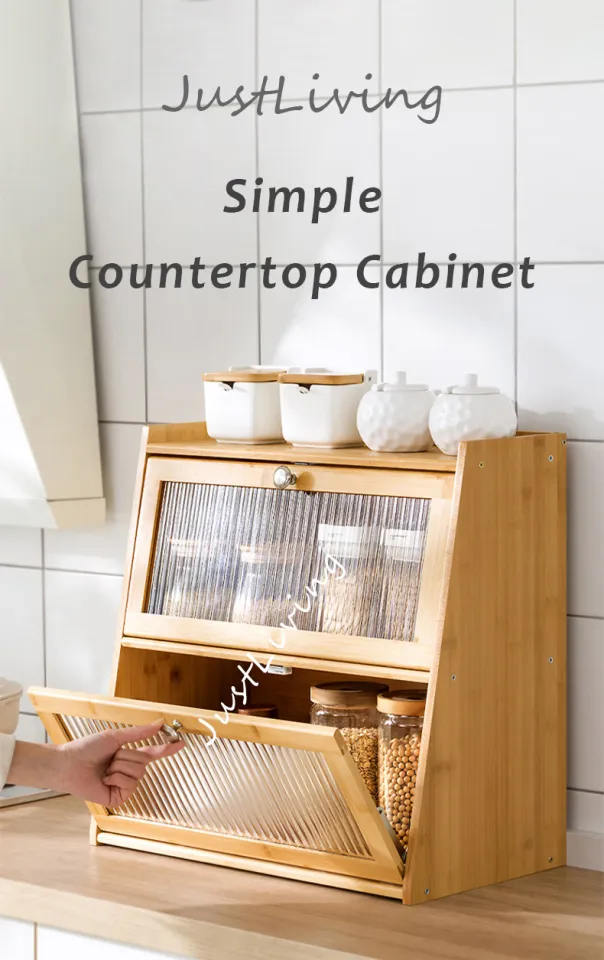 JustLiving 1PC Kitchen Storage Rack Multi-functional Bamboo