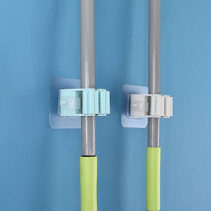 [Freeship MAX] Móc Dán Tường Kẹp Giữ Chổi Vật Dụng Đa Năng Chịu Lực 6Kg -Móc treo dán tường treo cây lau nhà chổi lau nhà cọ bồn cầu có đế keo dính tường chắc chắn