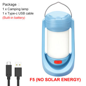 Asafee F5 50-150 Lumens Strong Bright With Metal Hook Portable Outdoor Camping Lantern Adventure Resistant Multifunctional IPX4 Waterproof Built-in Battery Rechargeable Lamp Battery Percentage Display LED Flashlight