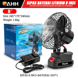 AHH Kipas Angin Besi 8 Inch kipas Darurat Mini Fan Portable Baterai Kipas Cocok Dengan Baterai Makita Baterai Lithium Berkemah penangkapan ikan Bekerja Kipas Besi Tornado