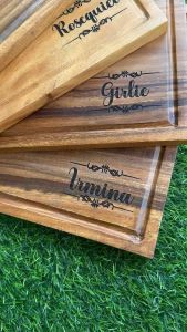 PERSONALIZED Acacia Steakboard | Chopping Board | Cheeseboard | Charcuterie Board (Laser Engraving)