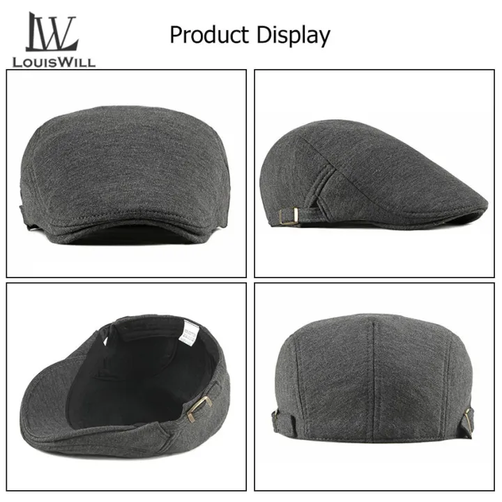 LouisWill%20lelaki%20style%20Cotton%20Knitted%20Autumn%20and%20Winter%20Outdoor%20Sunscreen%20Peaked%20Fashion%20Retro%20British%20Style%20Golf%20Flat%20Caps%20Casual%20Hats%20Berets%20Men%20beret%20hat%20for%20men%20topi%20golf%20-%20Image%205