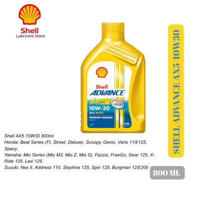 Oli Shell Matic AX5 10W30 800 ML Untuk Vario Beat Mio Scoopy Spacy Mio Xride PCX dll