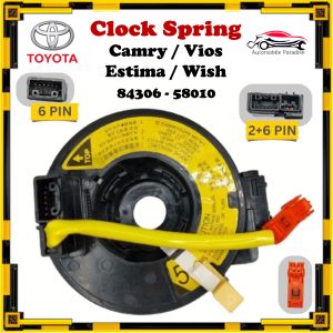 Toyota Camry / Vios NCP42 / Estima / Wish - Airbag Spiral Cable / Clock Spring / Audio Control ( 84306-58010 / 12PIN )
