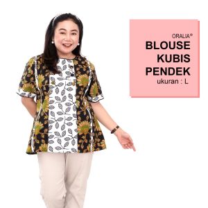 Blouse Big Size Wanita Atasan Batik Lengkap S-M-L-XL-2L-3L-4L-5L-6L-7L Blus Jumbo Kerja Seragam Batik / Pakaian Batik Wanita Kantor dar LD 88 Sampai Dengan LD 140 Kekinian