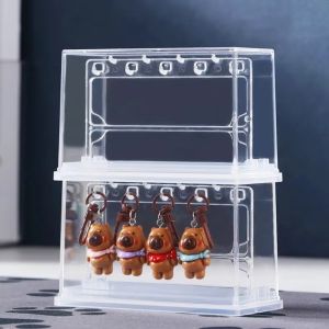 UTOPUS Stackable Clear Storage Box Dustproof Transparent Dustproof Showcase With Hook Acrylic Display Box Desktop Organizer