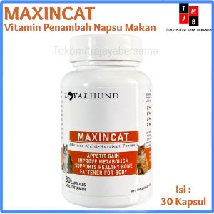 Maxincat Multivitamin Kucing Vitamin Nafsu Makan Kucing Lesu dan Sakit Penambah Bobot Tubuh 30Kapsul