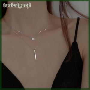 tuokaiguoji Pendant Necklaces Geometric Square Necklace Simple Women Fashion