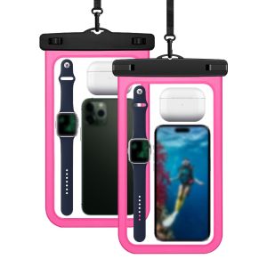 VBNFH Large Capacity Mobile Phone Bag Touchable Screen Waterproof Underwater Dry Bag Smartphone Accessories with Neck Lanyard Swimming Storage Bag Water Splashing Festival