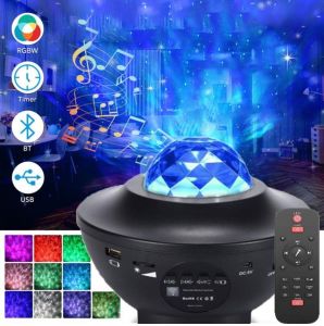 Lampu proyektor dengan speaker / langit tidur malam / berbintang galaxy 2in1