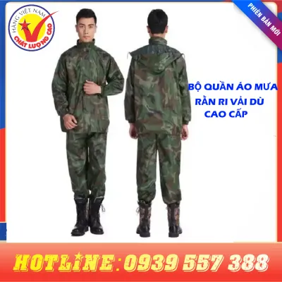BỘ ÁO MƯA RẰN RI VẢI DÙ CAO CẤP ÁO MƯA CHUYÊN DỤNG KHÔNG THẤM NƯỚC