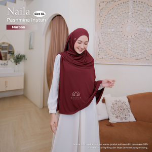 Pamina Naila By Arafa Hijab - Jilbab Jersey Premium - Pasmina Instan Jersey Jumbo
