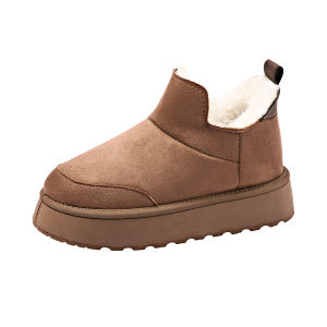 SHUNAICHI Winter snow boots womens 2024 new casual velvet short boots womens cotton boots outer wear thick-soled snow boots wholesale