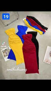 [MÃ LAZADAFAHB01 - GIẢM 30K ĐƠN 100K] Váy thiết kế sét đầm cúp ngực body xẻ sườn phải phối áo khoác dài tay.
