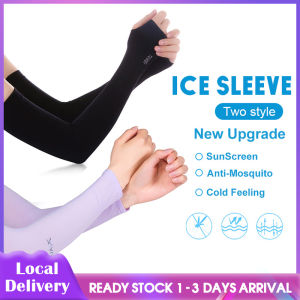 [Ready Stock] Handsock Sarung Tangan Lets Slim Aqua Cooling Seamless Hand Sock Ice Silk UV Protective Arm Sleeves Riding Ice Silk 冰袖