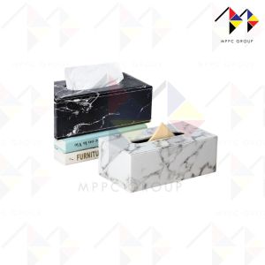 mppc & กล่องทิชชู่ ลายหินอ่อน (มีสีให้เลือก) ของแต่งบ้าน Tissue Box Luxury Marble Collection