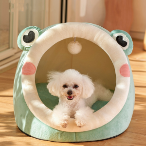 Cat Bed Cartoon Pet Bed Foldable Removable Washable Pet Sleeping Bed for Cat Dog House