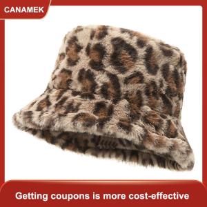 【CANAMEK】 Mũ khuôn mặt mùa đông của phụ nữ in báo nhỏ mũ của ngư dân mũ bồn tắm nhiệt đa năng của phụ nữ mũ xô sang trọng