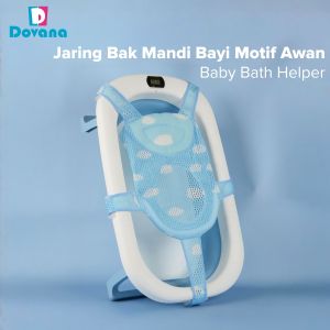DOVANA Jaring Bak Mandi Bayi Motif Awan Alas Dudukan AntiSlip Alat Bantu Memandikan Baby Bath Helper