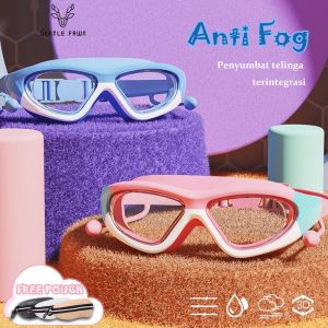 Gentle Fawn Kacamata Renang Anak & Remaja / Swimming Goggles Anti Fog HD Colorfull TR90+Silicone Ear Plug Anak Laki-laki dan Perempuan 5021