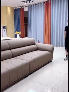 CraftedLiving SG- Italian Style Genuine Leather Sofa Piano Key Living Room High-end 4 5 Seat Multi-person Straight Row Sofa