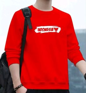 Sale Spesial Sweater Pria Wanita Indonesia Jaya Kaos 17 Agustus Hut RI Crewneck Garuda Pancasila Ikn