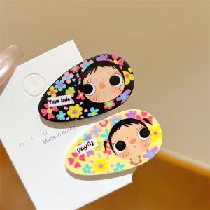 TUmama Kẹp tóc yuy hoạt hình dễ thương cho bé gái thiết kế hoa 刘海 clip phụ kiện phong cách dễ thương