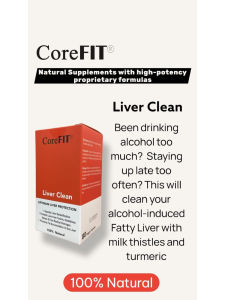 CoreFit Liver Clean 80 Capsules - Milk Thistle 300mg Turmeric & L-Glutathione