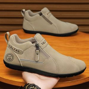 New MenS Slip-On Loafers MenS Casual Work Shoes Wear-Resistant Safety Shoes For Construction Sites