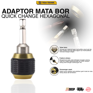 Adaptor Kepala Mata Bor Quick Change Hexagonal