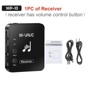 MINSINE M-VAVE WP-10 2.4GHz Wireless Earphone Monitor Transmission System Rechargeable Transmitter & Receiver Musical Instruments Accessories