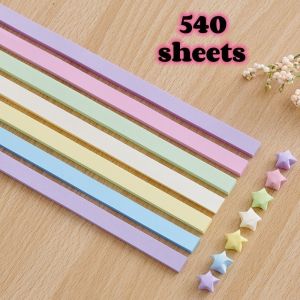 540pcs Star Origami Paper Strips DIY Hand Crafts Colorful Lucky Fold Star for Wedding Birthday Gift