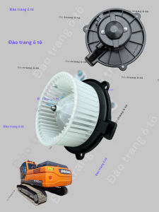 Quạt điều hoà doosan 24v 6x145 quạt dàn lạnh điều hoà máy múc máy đào xe ô tô