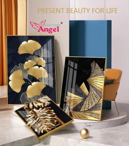 3 in 1 Minimalist Nordic Wall Frame Home Decoration Golden Edge Style Painting 40*30cm/50*40cm
