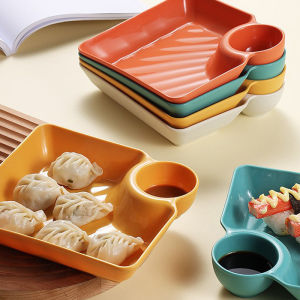 [Sirola] 1PCS Vinegar Dish Meal Sushi Dumplings Dish Square PP Snack Plate Dumpling Tray