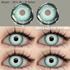 【COD】Cosplay Kontack Mata Softlens Halloween Anime Crazy Warna-kuning normal minus (0.00) free lenscase