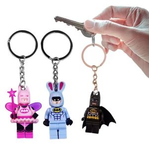 Cartoon Batman Keychain Black Cloak Pink Fairy Couple Pendant Accessory Keychain School Bag Pendant Gift
