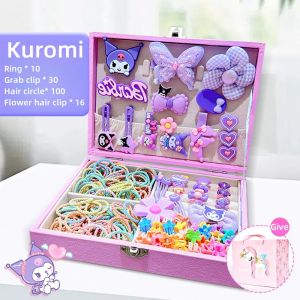 Hair Ties for Kids Kuromi 156Pcs/Set Fashion Simple High Elastic Rubber Band Baby Girl Hair Tie Hair