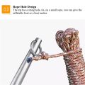 Boats Anchor Folding Weed Razor 4 Claw Anchor Sickle Water Grass Plants Cutter With Rope Landscape Lake Weed Tool. 